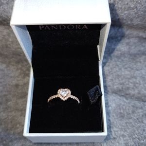 Pandora Ring -- Sparkling Elevated Heart Ring